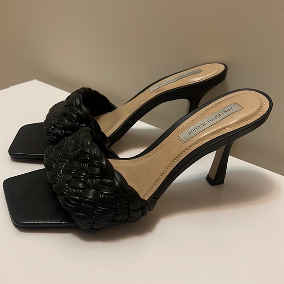 Braided Leather Heel Sandals - Picture 4 of 8